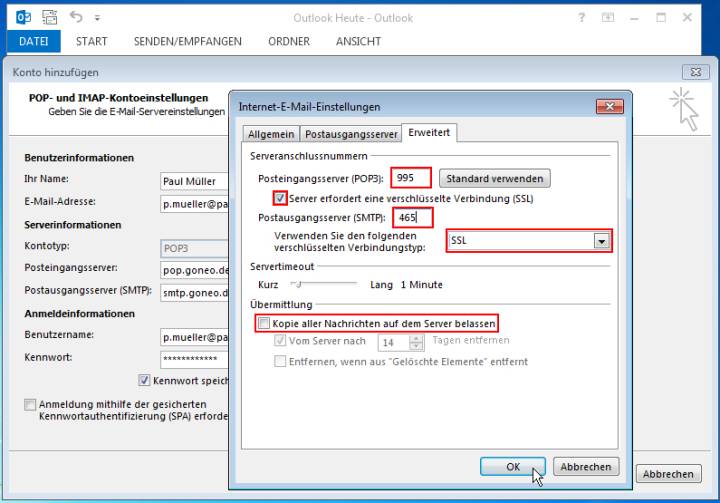 Einrichten Von Microsoft Outlook 2013 / 2016 [goneo-Hilfe]